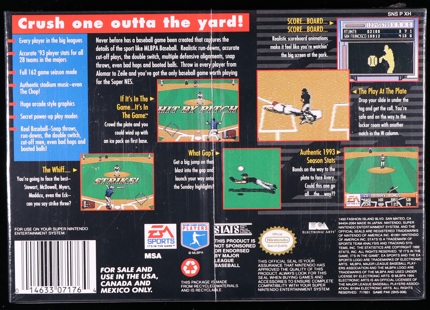 MLBPA Baseball SNES 9.6 A+ - NEBRASKA COLLECTION