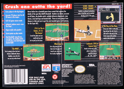 MLBPA Baseball SNES 9.6 A+ - NEBRASKA COLLECTION