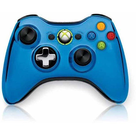 Wireless Official Controller | Blue Chrome - Xbox 360