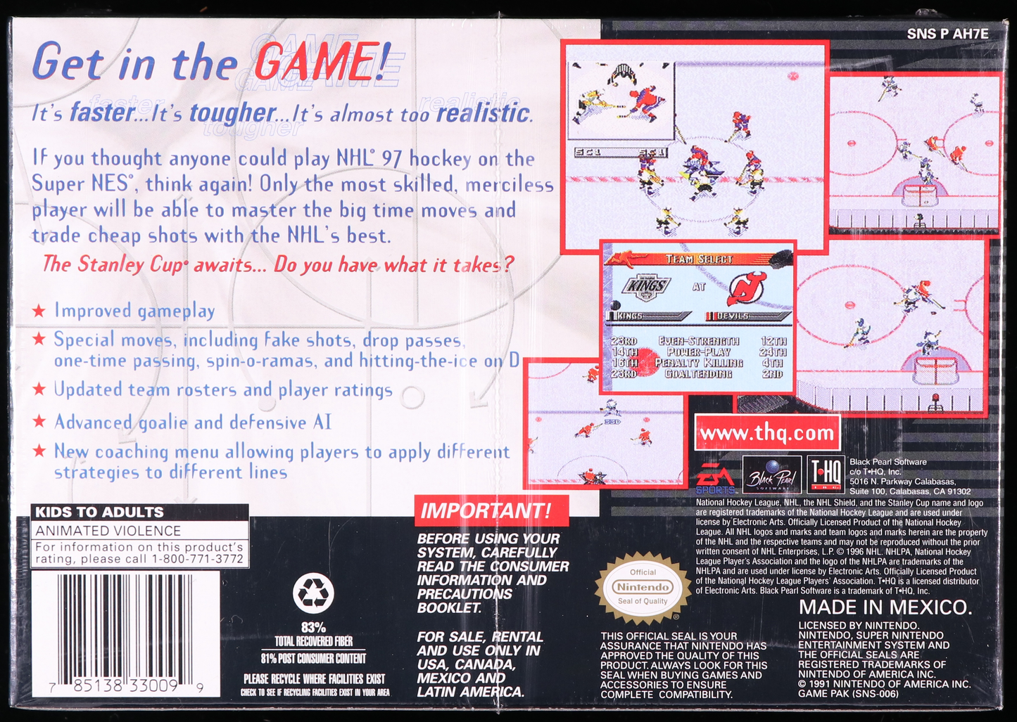 NHL 97 9.2 A+ - NEBRASKA COLLECTION