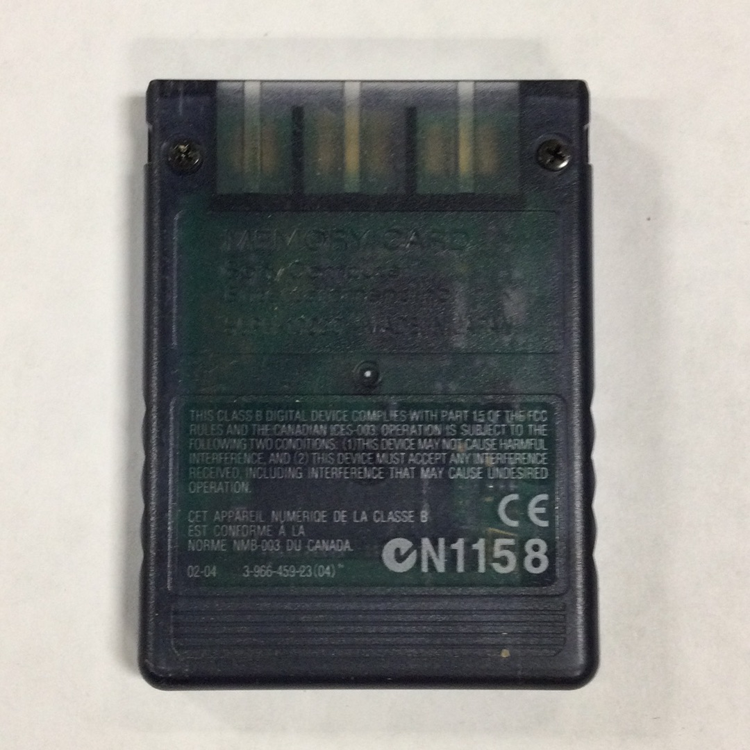 Memory Card PS2 8 MB Official Clear Black - PS2