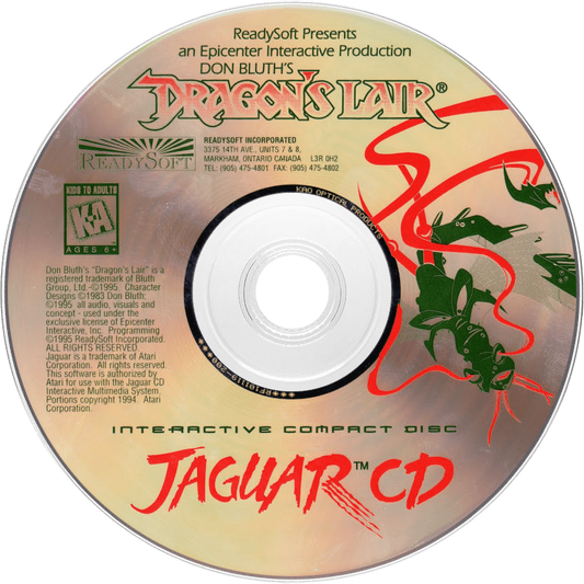 CD Dragon's Lair - Atari Jaguar