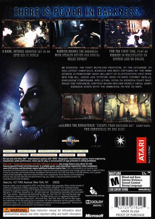 Chronicles of Riddick: Assault on Dark Athena - Xbox 360