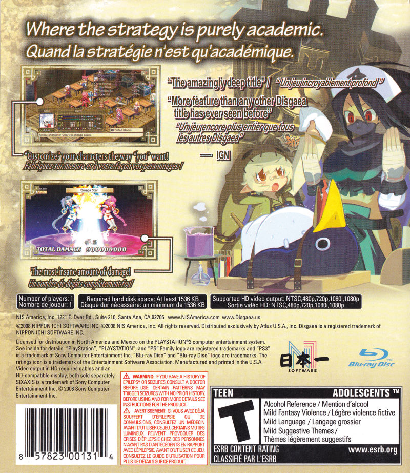 Disgaea 3: Absence of Justice - PS3