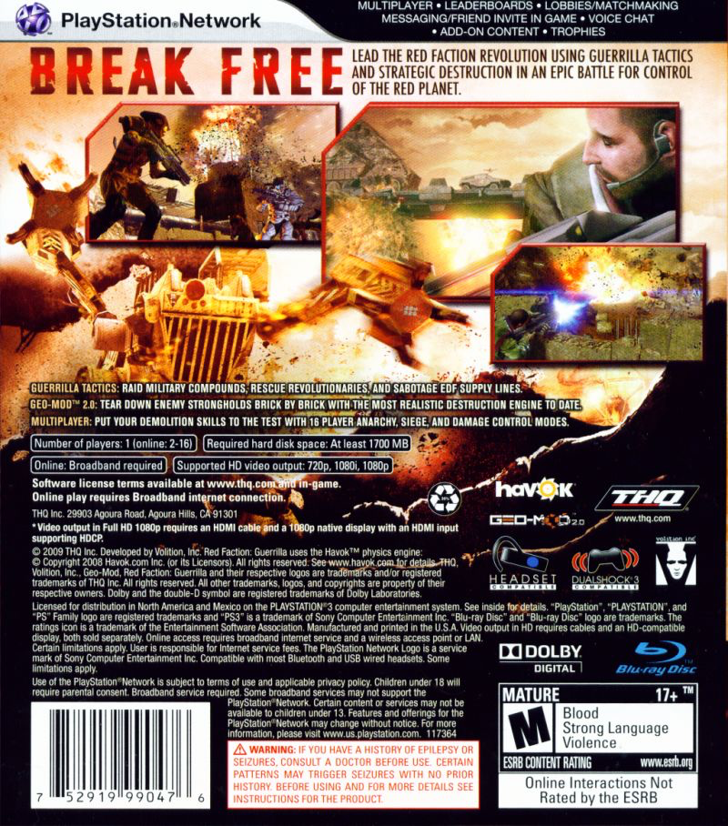 Red Faction: Guerrilla - PS3