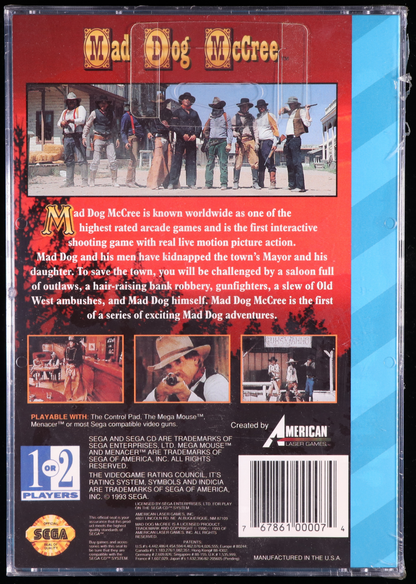 Mad Dog McCree SEGA CD 8.5 A - NEBRASKA COLLECTION