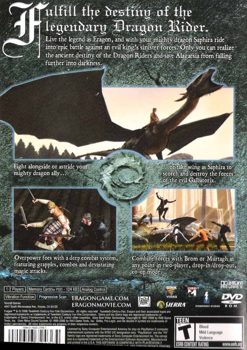Eragon - PS2, image size:800x1133