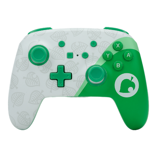 Power A Enhanced Wireless Controller Animal Crossing Green Leaf - Switch