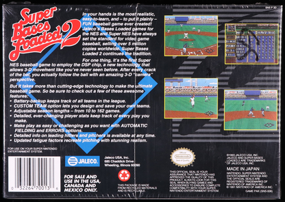 Super Bases Loaded 2 SNES 9.6 A - NEBRASKA COLLECTION