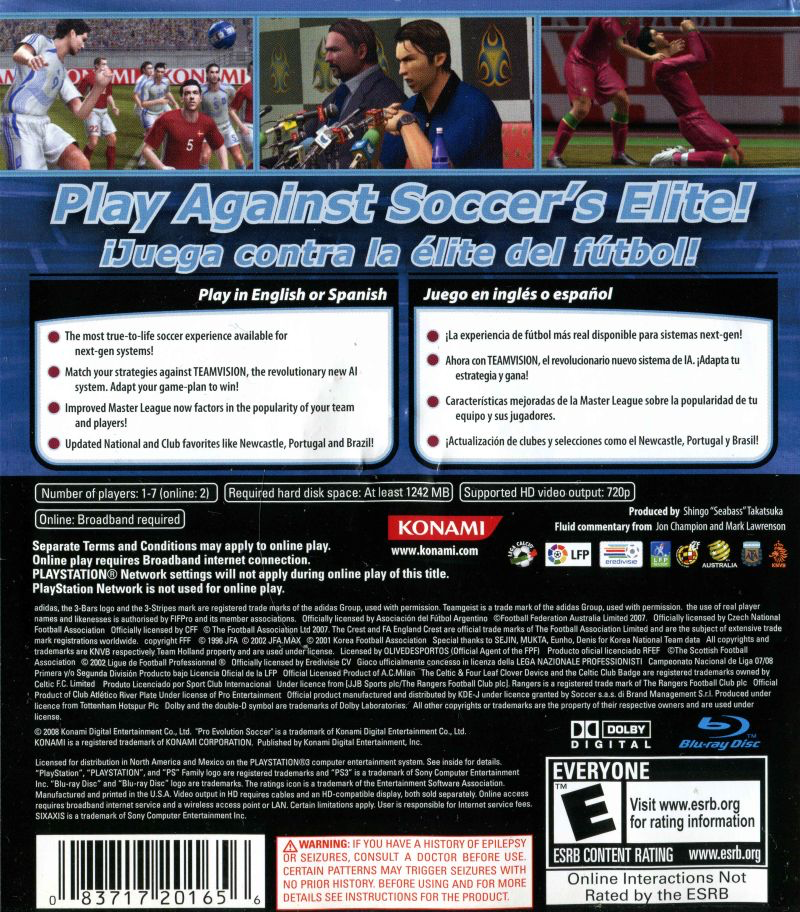 PES: Pro Evolution Soccer 2008 - PS3