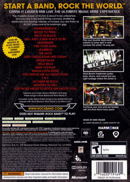 Rock Band Track Pack: AC/DC Live - Xbox 360