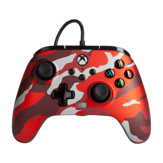 Power A Enhanced Wired Controller Metallic Red Camo - Xbox Series X