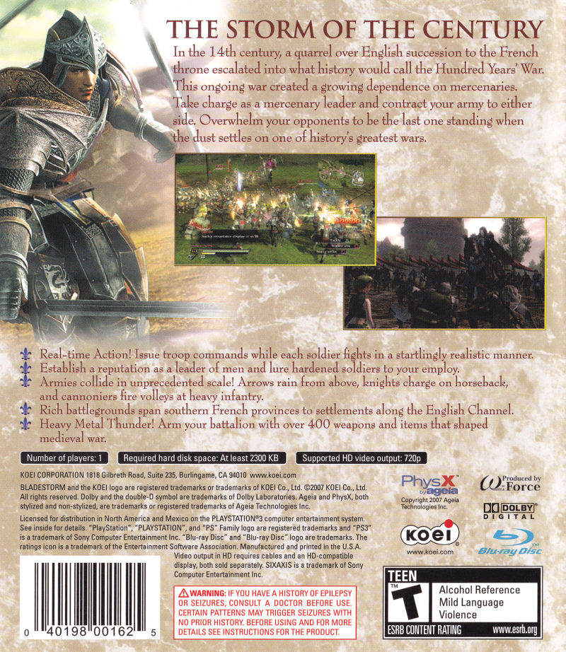 Bladestorm: The Hundred Years War - PS3