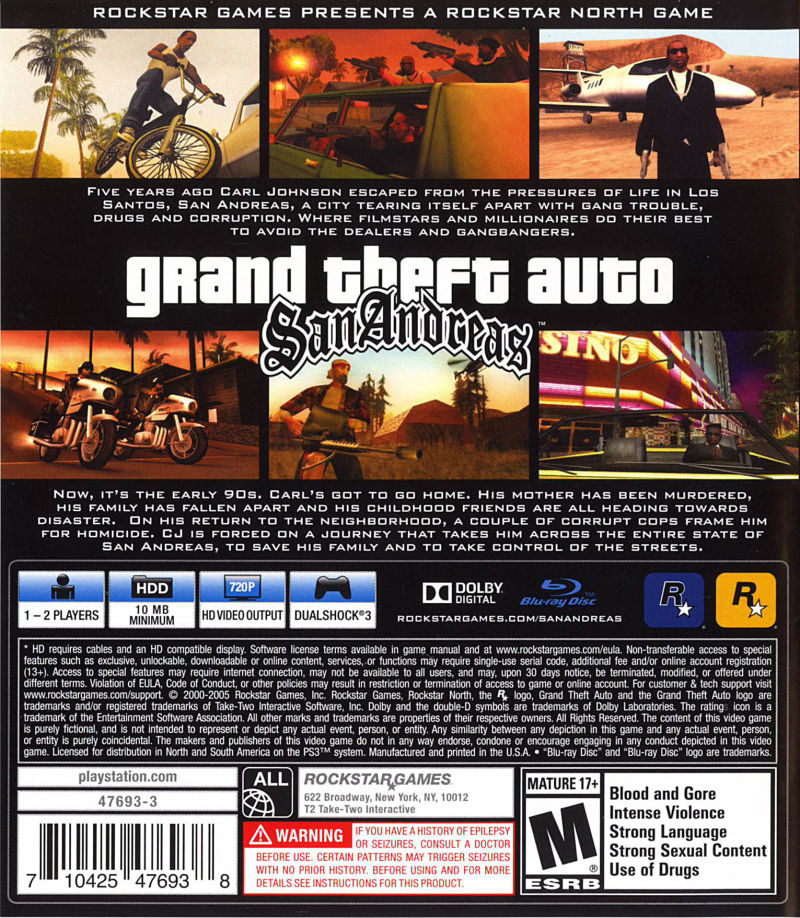 Grand Theft Auto: San Andreas - PS3