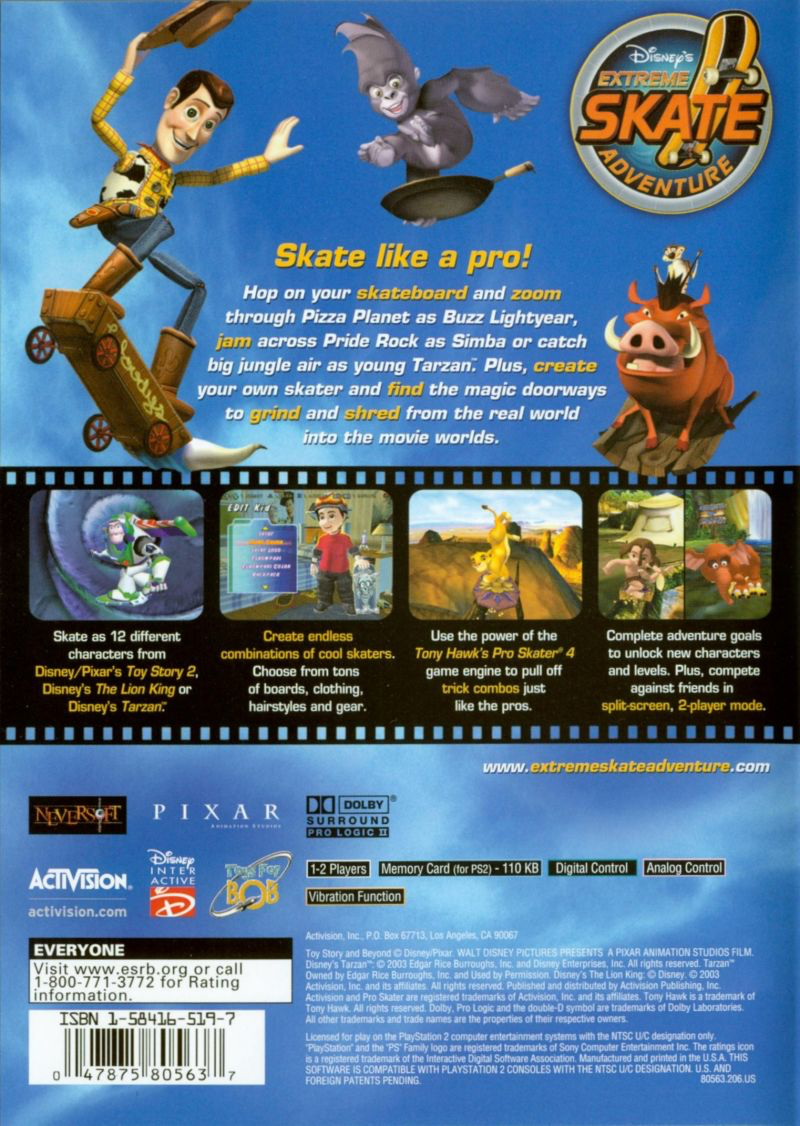 Disneys Extreme Skate Adventure - PS2