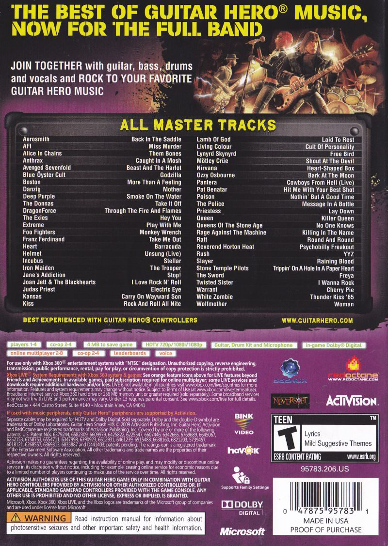 Guitar Hero: Smash Hits - Xbox 360