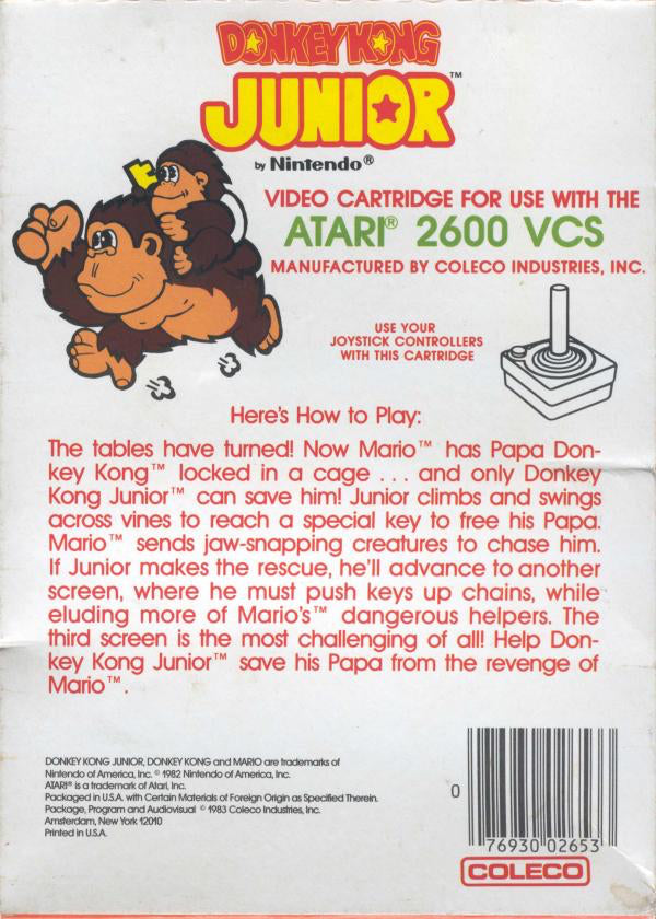 Donkey Kong Junior (Coleco) - Atari 2600