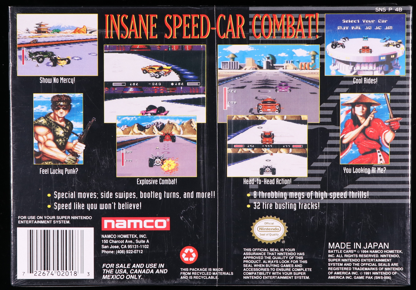 Battle Cars SNES 9.6 A+ - NEBRASKA COLLECTION