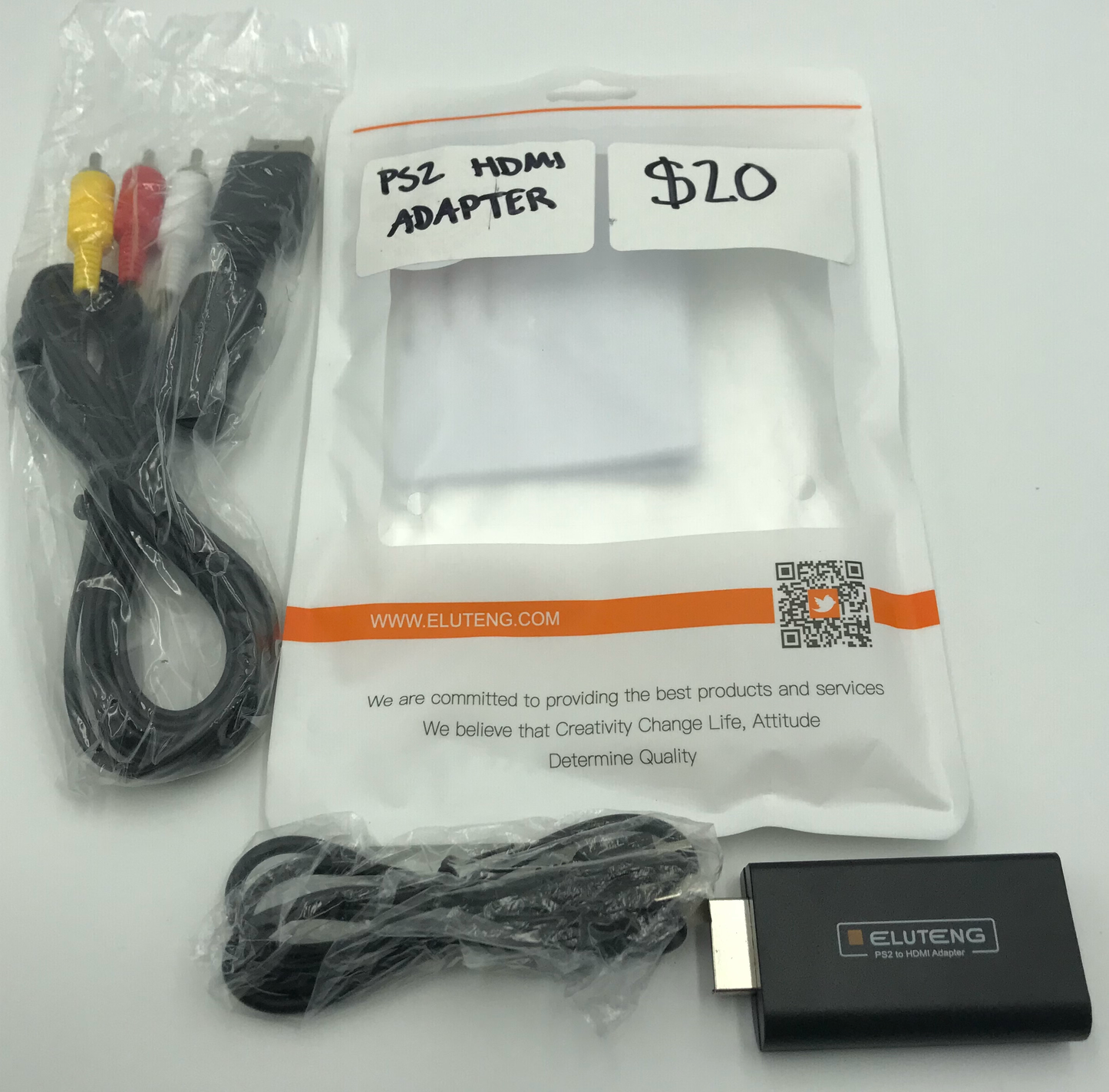 AV Component Cord PS2 HDMI Adapter | Universal 3rd Party Black - Sony