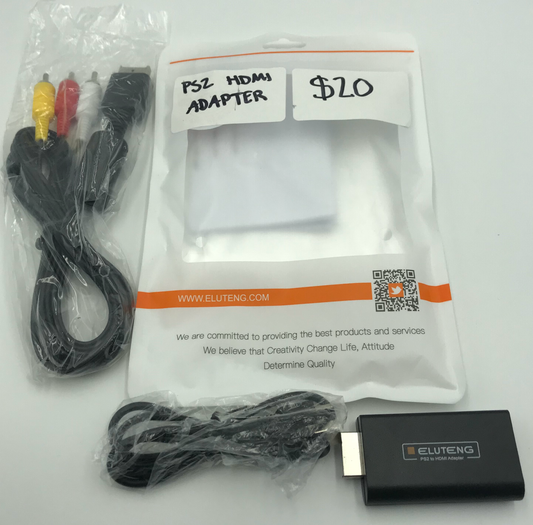 AV Component Cord PS2 HDMI Adapter | Universal 3rd Party Black - Sony