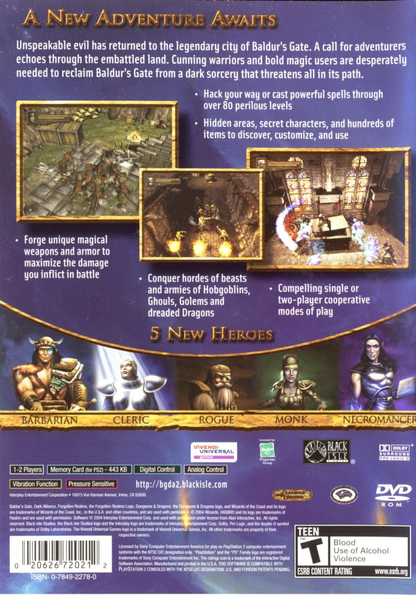 Baldurs Gate Dark Alliance 2 - PS2