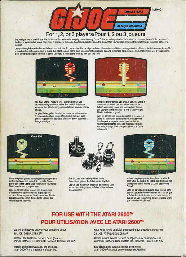 G.I. Joe Cobra Strike (Color Label) - Atari 2600