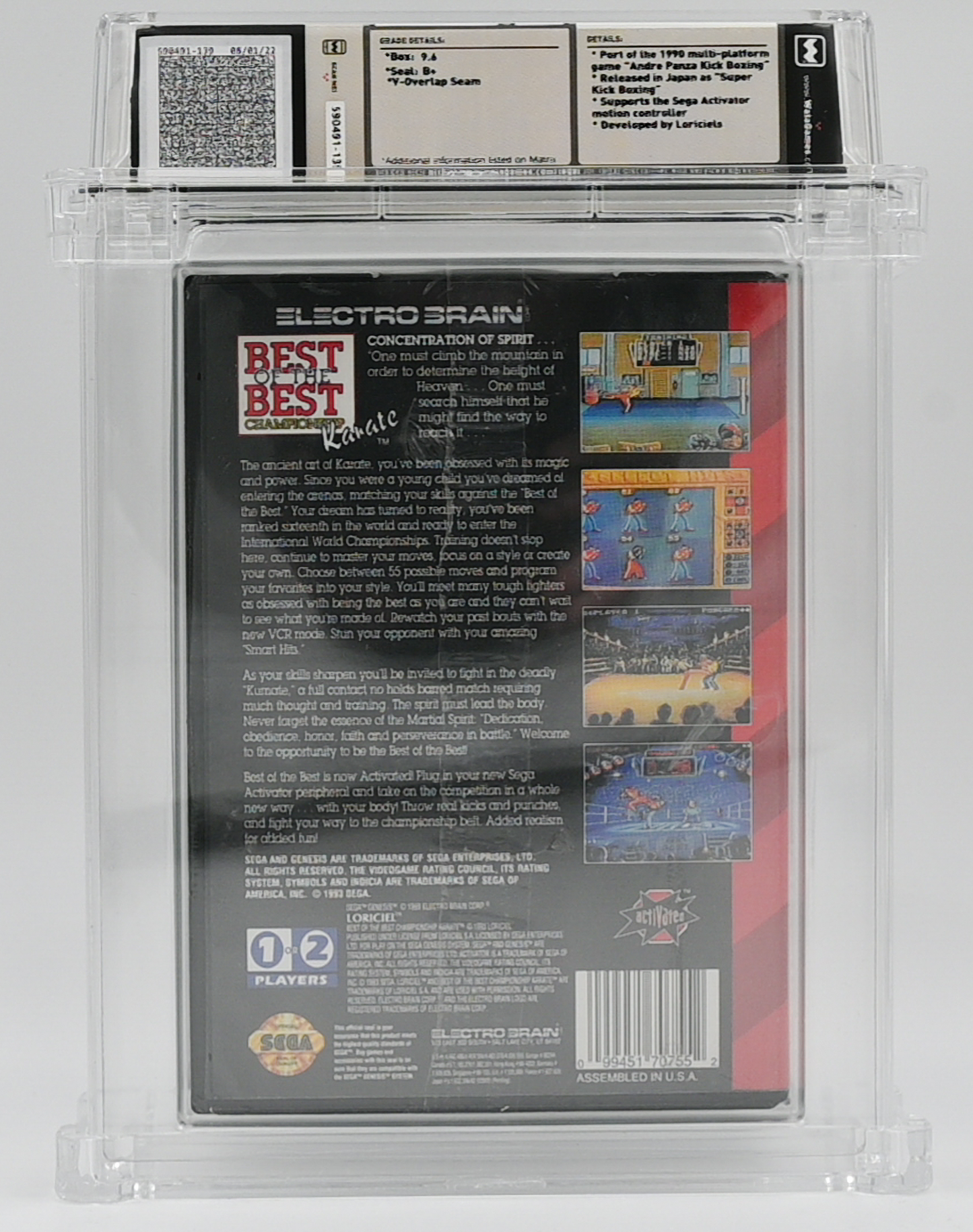 Best of the Best: Championship Karate SEGA GENESIS 9.6 B+ - NEBRASKA COLLECTION
