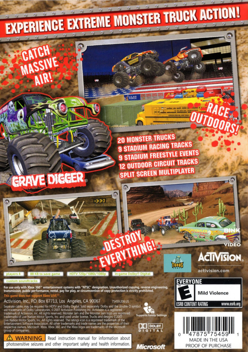 Monster Jam - Xbox 360