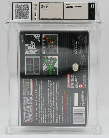 War 2410 SNES 8.5 A - NEBRASKA COLLECTION