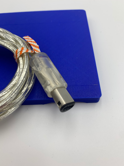 Gameboy Advance Link Cable Intec Printed Label Clear Sliver - Gamecube