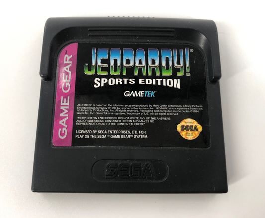 Jeopardy Sports Edition - Game Gear