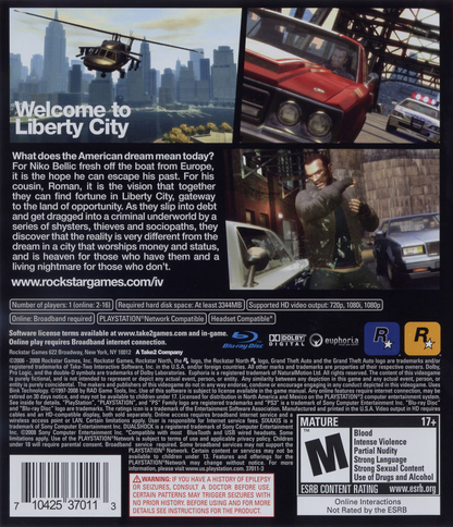 Grand Theft Auto 4 - PS3