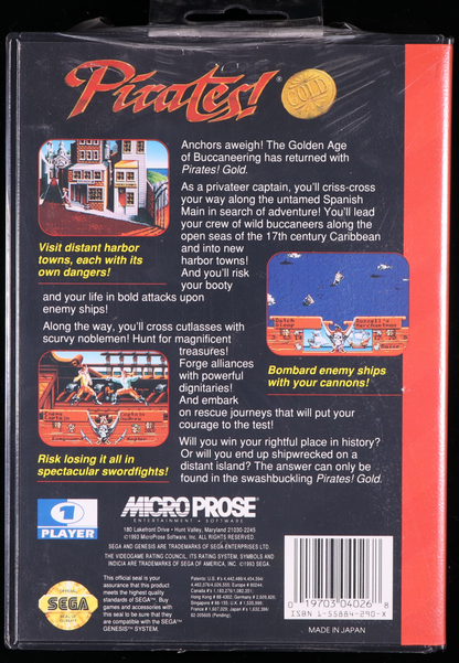 Pirates! Gold SEGA GENESIS 9.6 A+ - NEBRASKA COLLECTION