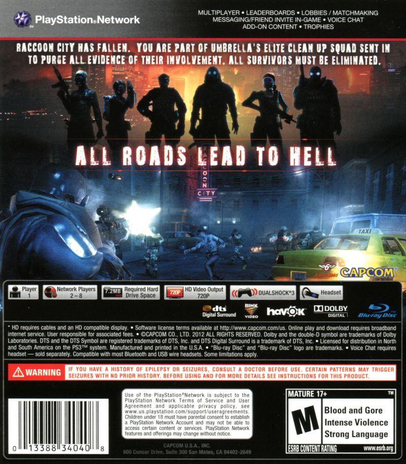 Resident Evil: Operation Raccoon City - PS3
