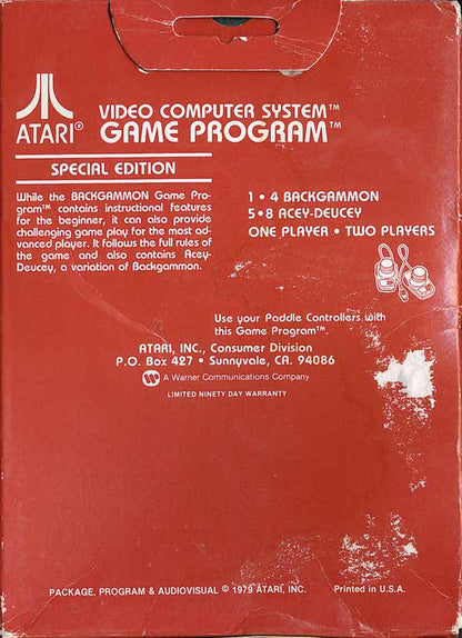 Backgammon (Picture Label) - Atari 2600