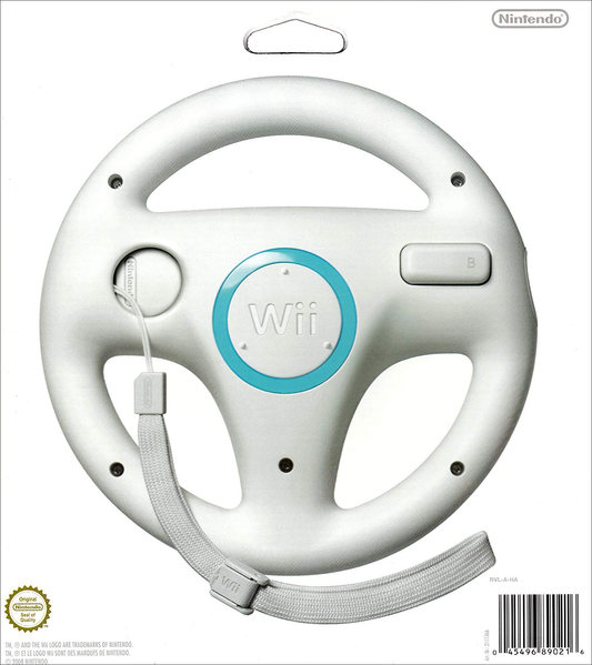 Official Plastic Racing Wheel White - Wii
