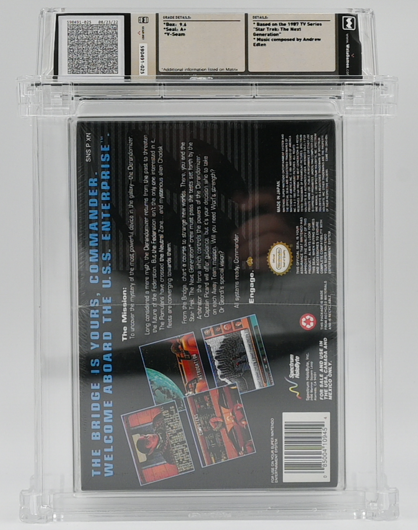 Star Trek: The Next Generation "Future's Past" SNES 9.6 A+ - NEBRASKA COLLECTION