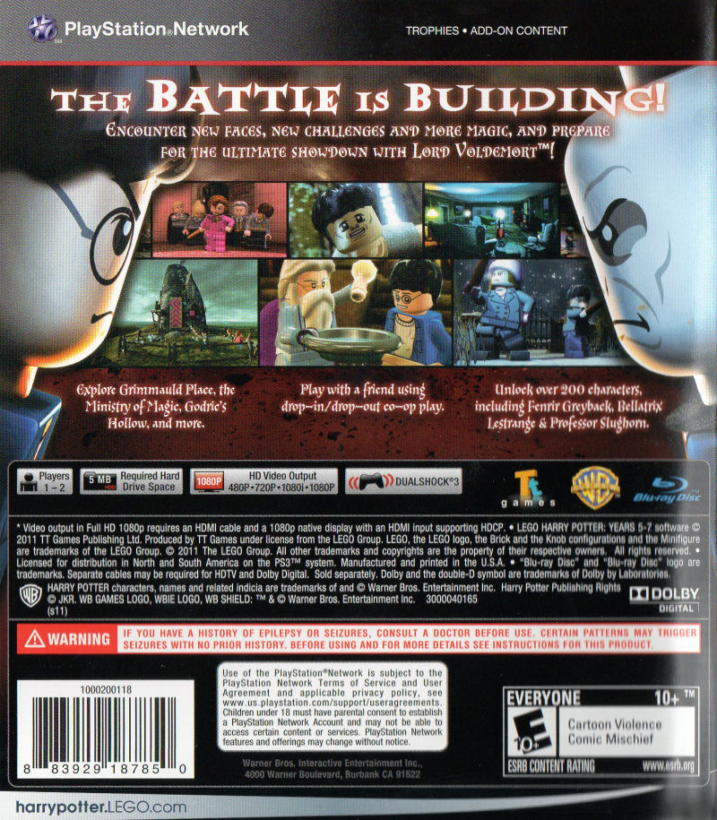 LEGO Harry Potter: Years 5-7 - PS3