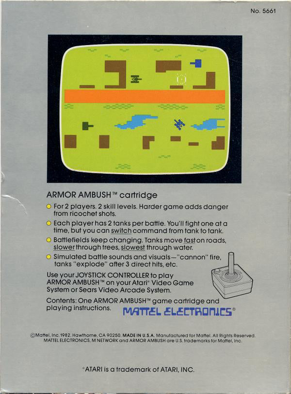 Armor Ambush (Black) - Atari 2600