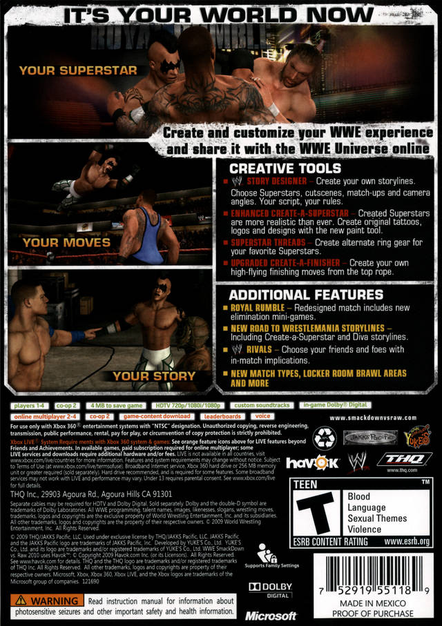 WWE SmackDown vs. Raw 2010 - Xbox 360