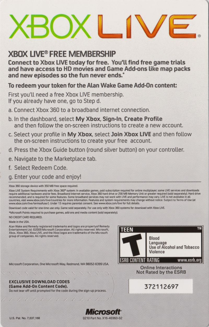 Alan Wake - Xbox 360