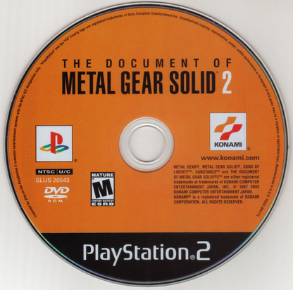 Document of Metal Gear Solid 2 Used PS2 Games For Sale – Dial Up Games