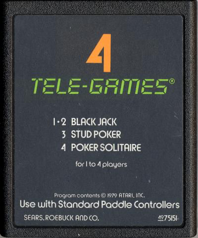 Poker Plus (Tele-Games) - Atari 2600