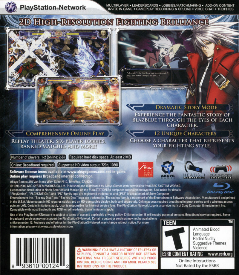 BlazBlue: Calamity Trigger - Limited Edition - PS3