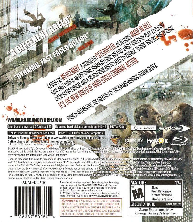 Kane & Lynch: Dead Men - PS3