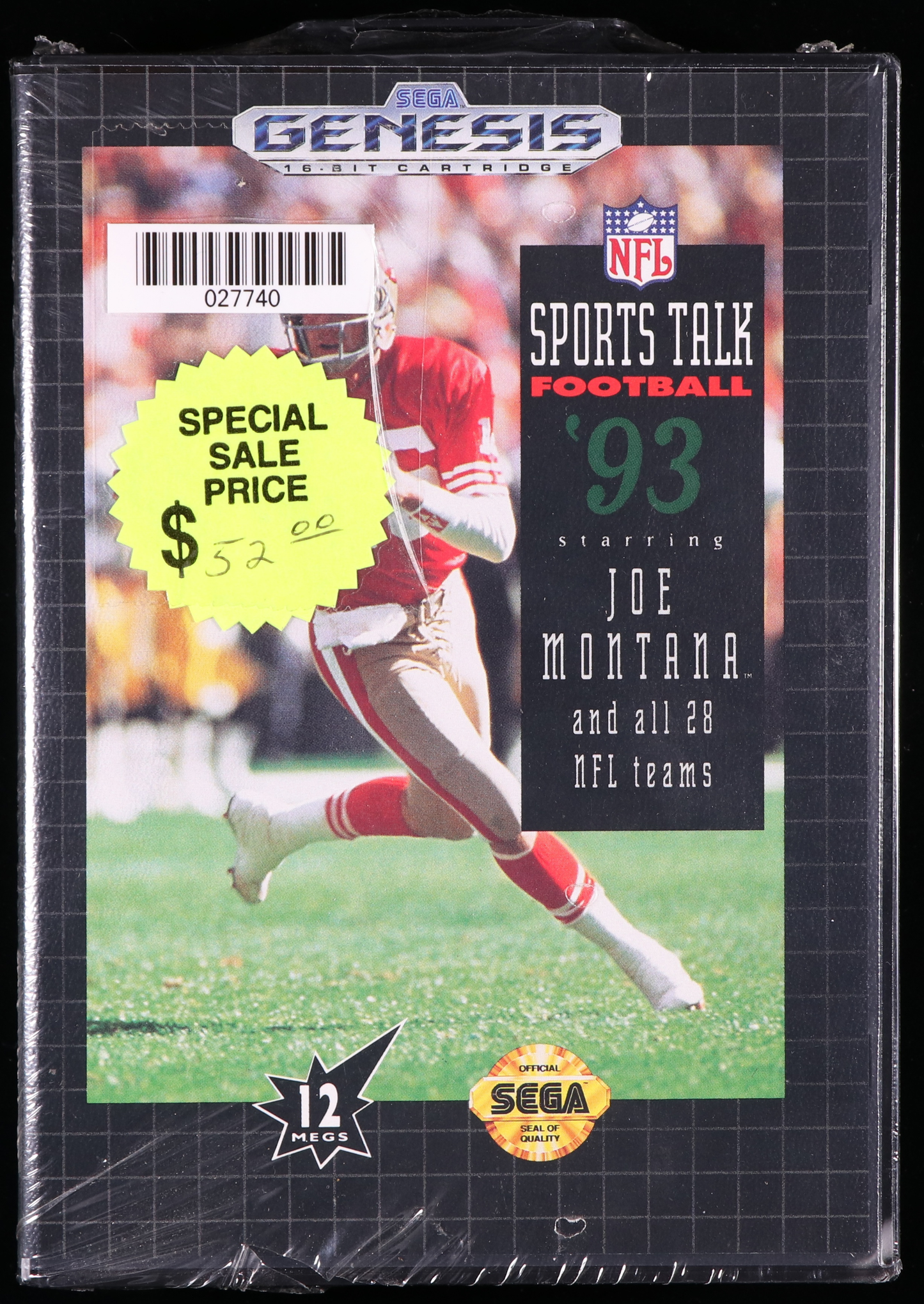 NFL Sports Talk Football '93 SEGA GENESIS 9.6 B+ - NEBRASKA COLLECTION