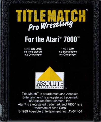 Title Match Pro Wrestling - Atari 7800