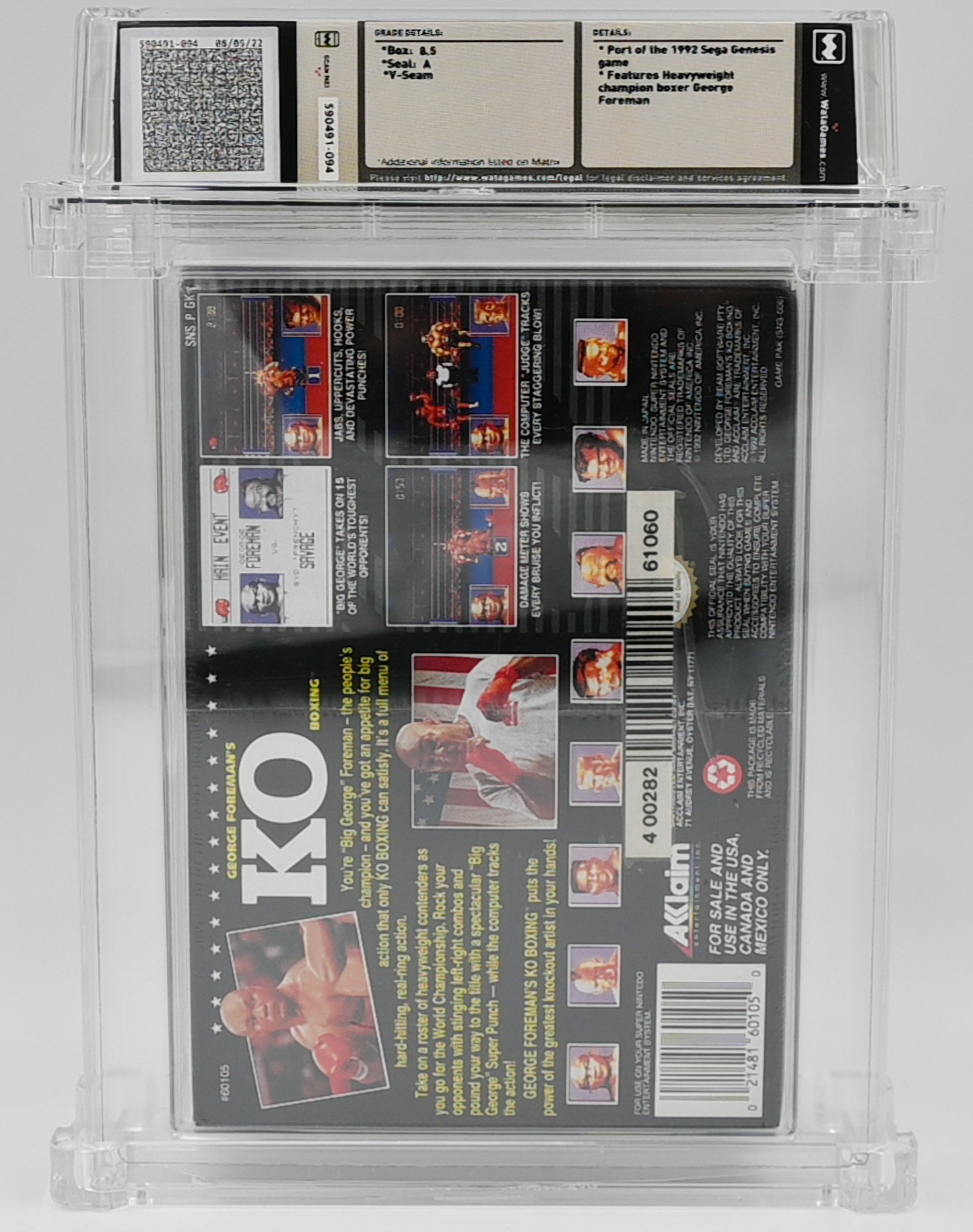 George Forman KO Boxing SNES 8.5 A - NEBRASKA COLLECTION
