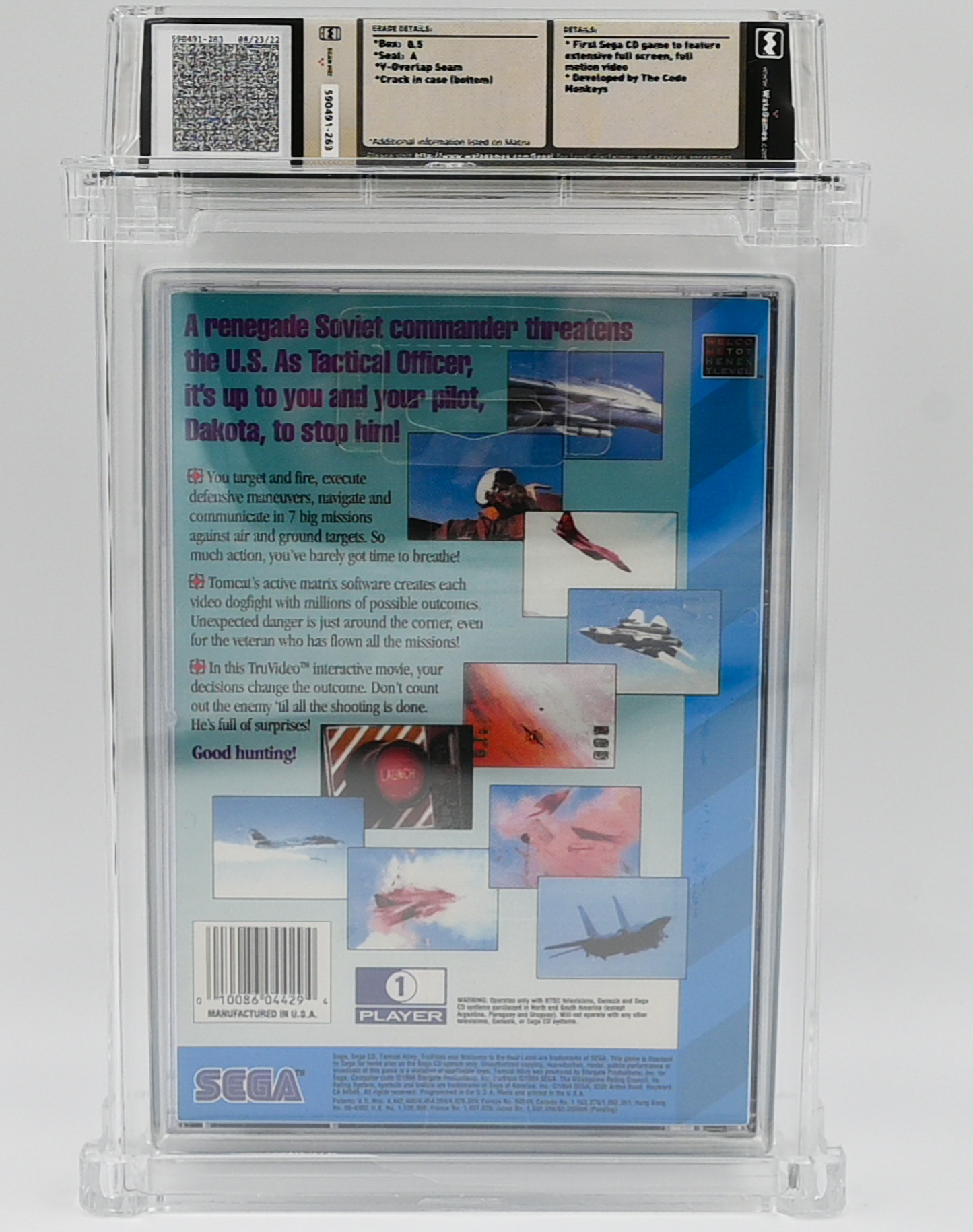 Tomcat Alley SEGA CD 8.5 A - NEBRASKA COLLECTION