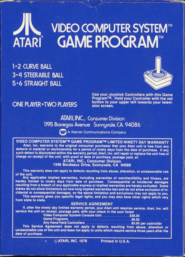Bowling (Picture Label) - Atari 2600